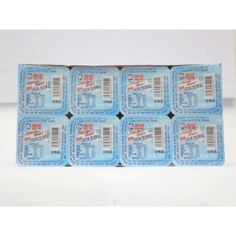 海河益生菌原味八连杯酸奶100克