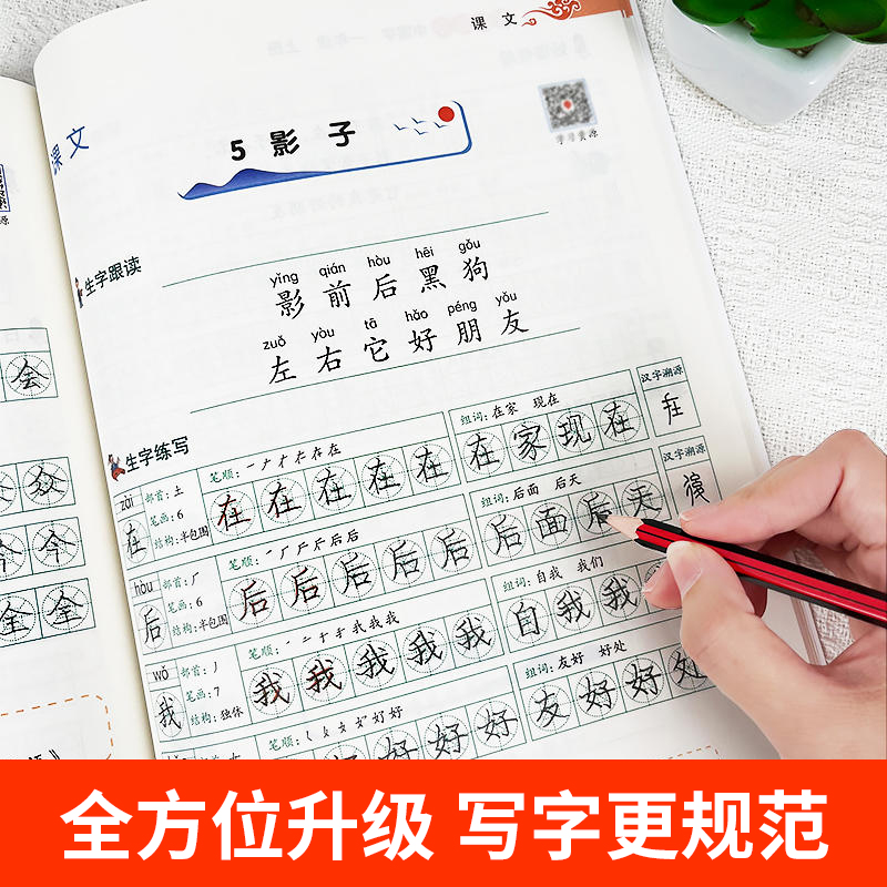 五年级上册练字帖[语文] [正版]一年级上册字帖练字天圆地方写好中国字小学生二三四五六年级下册语文同步练字帖英语写字课课高清大图