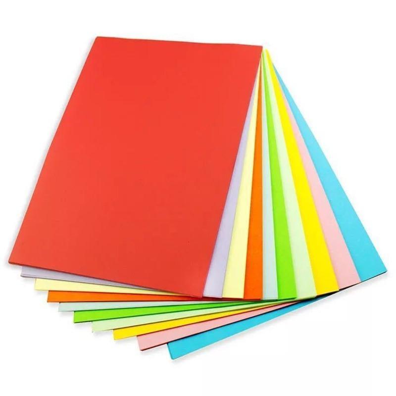 250克4开8开大卡纸a4a3彩色4k卡纸儿童手工折纸硬厚卡纸混色彩纸180克