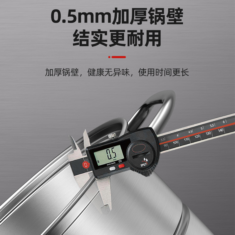 康巴赫三层304不锈钢蒸锅28cm/32cm 三层复底加厚蒸锅具 电磁炉燃气通用高清大图