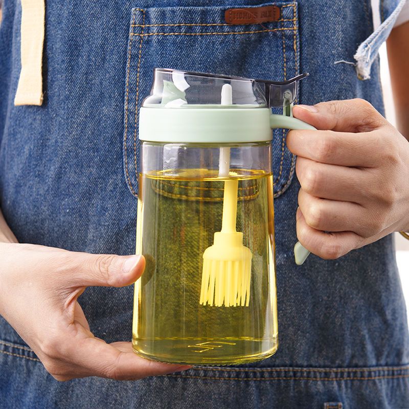 [破损包赔]厨房用品玻璃油壶防漏油瓶调味酱油米醋瓶家用大容量 薄荷