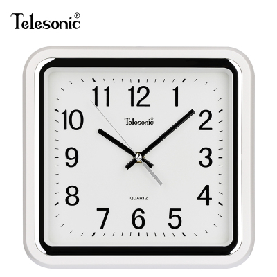 天王星(Telesonic)静音时钟时尚简约创意客厅挂钟 卧室餐厅挂表石英钟 静音扫秒机芯