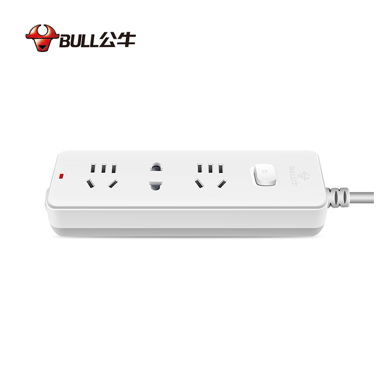 公牛(BULL) GN-210(S) 3插位1.8米 单开插排接线板插板家用电源插线板(单位:个)