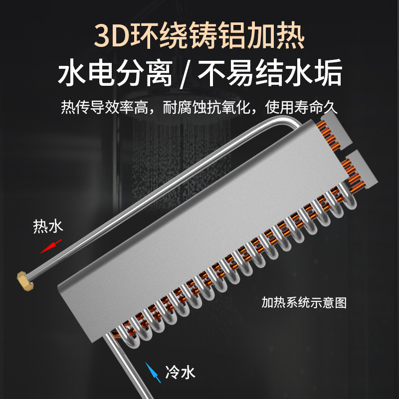 帅康(sacon)即热式热水器即热快热式电热水器洗澡淋浴家用速热热水器小型热水器过水热即开即热热水器SK-RG88高清大图