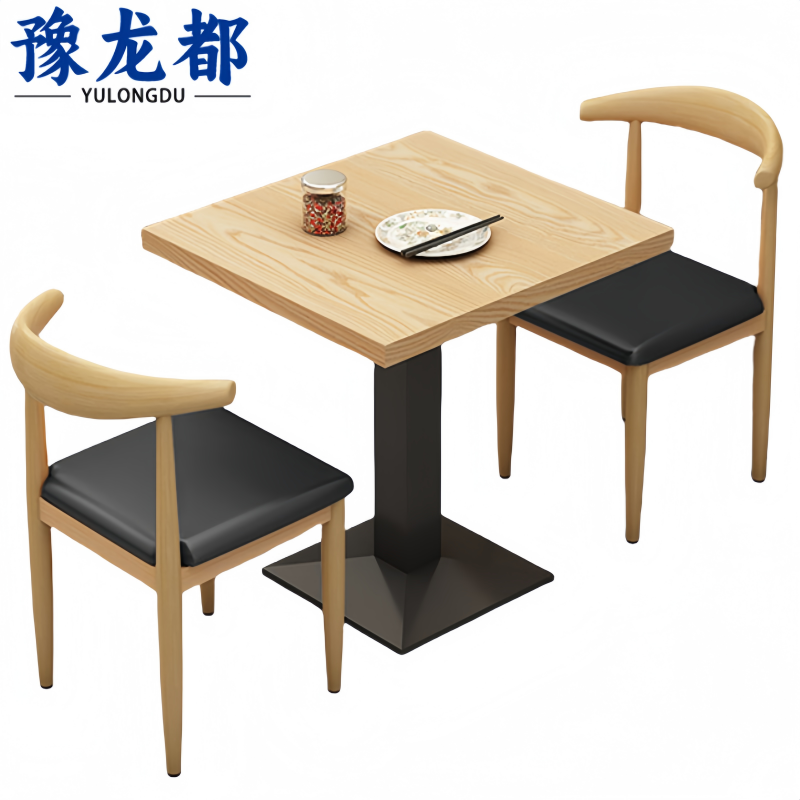 豫龙都 餐桌一桌二椅套高清大图