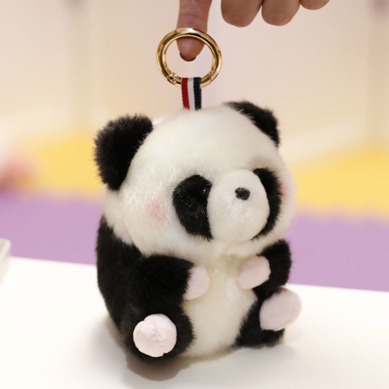 大熊猫毛绒玩具熊猫公仔四川成都旅游纪念品小号挂件可爱布娃娃大熊猫