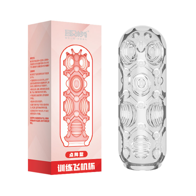 取悦训练器手动飞机杯男用自慰器男性真空夹吸快感螺纹刺激自慰杯透明胶体倒模名器成人情趣性用品负压气孔手控飞机杯男性系列高清大图