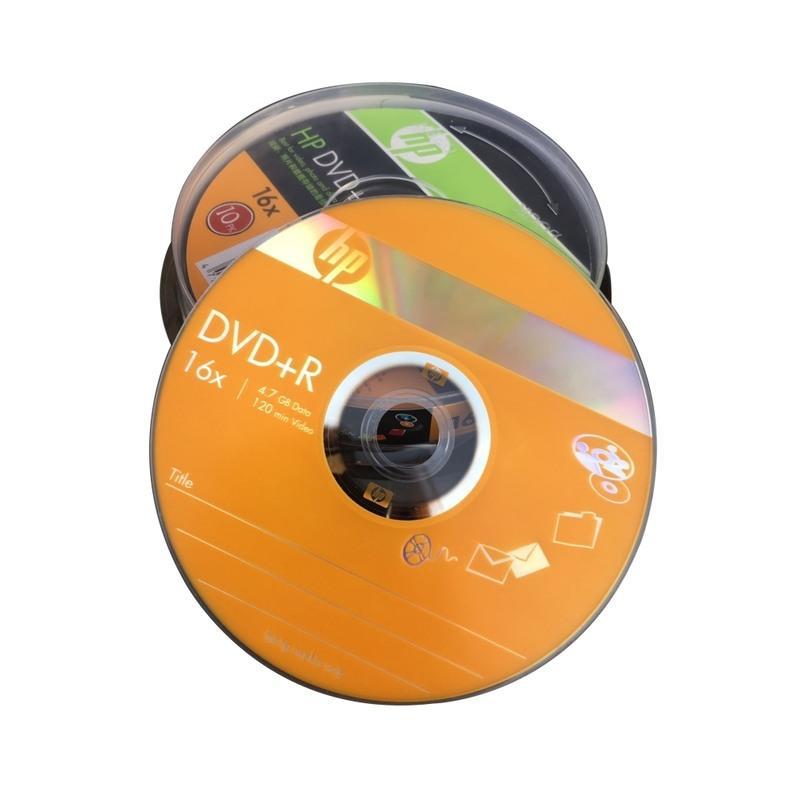 10片装1盒无赠品惠普hp刻录盘47gdvdr16xdvd刻录盘空白dvd光盘刻录