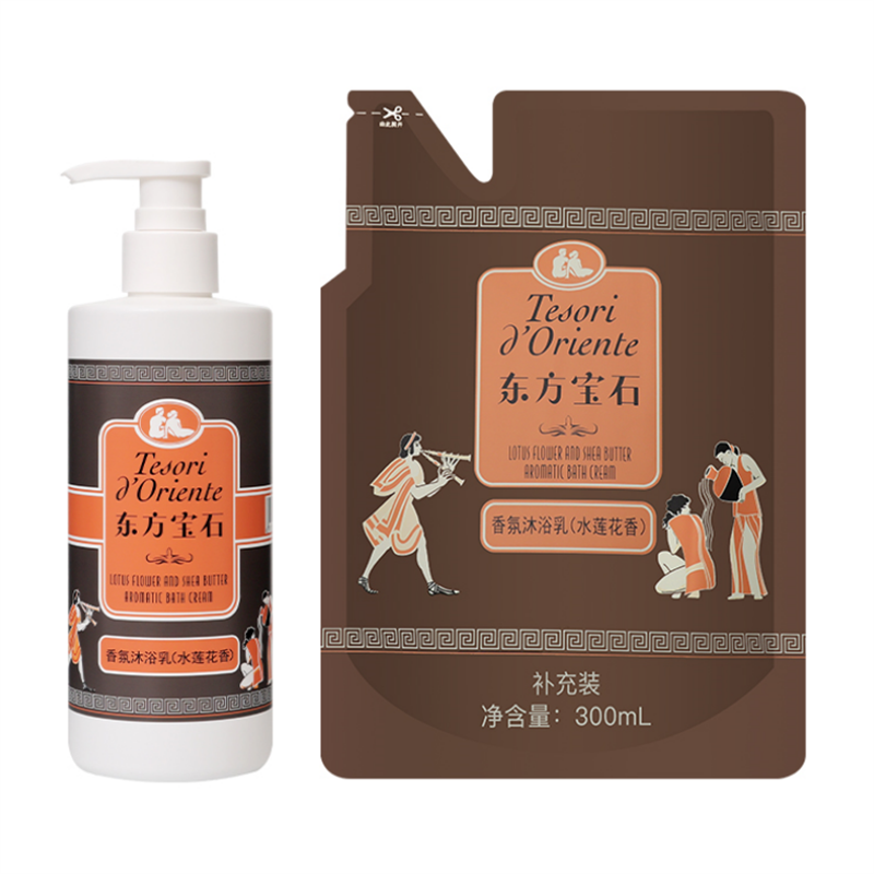 东方宝石 香氛沐浴乳(水莲花香)300ml+300ml补充装