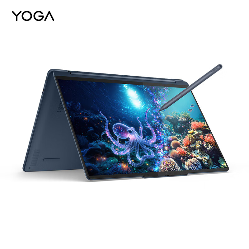 联想(Lenovo)YOGA 360 14 Aura AI元启翻转触控屏轻薄笔记本电脑 2代酷睿Ultra7-258V 32G 1T 2.8K高刷触控OLED 带触控笔 瀚宇蓝高清大图