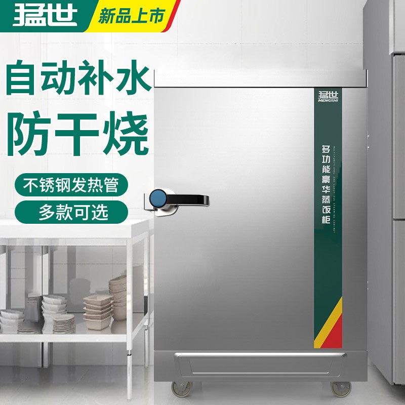 猛世大型食堂商用蒸饭柜车双门米饭电蒸箱机电热燃气蒸汽小型蒸箱 10盘标准用电款