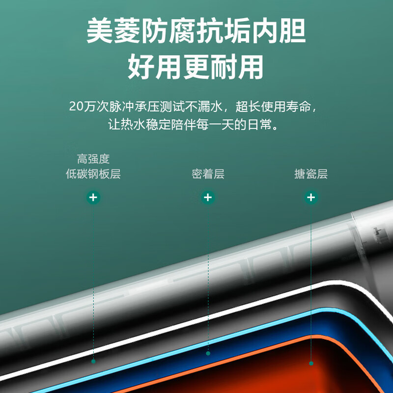 美菱(MELING)10L家用小尺寸储水式小厨宝 2000W速热大容量迷你电热水器ZSDF-MD-YJ01109(S)高清大图