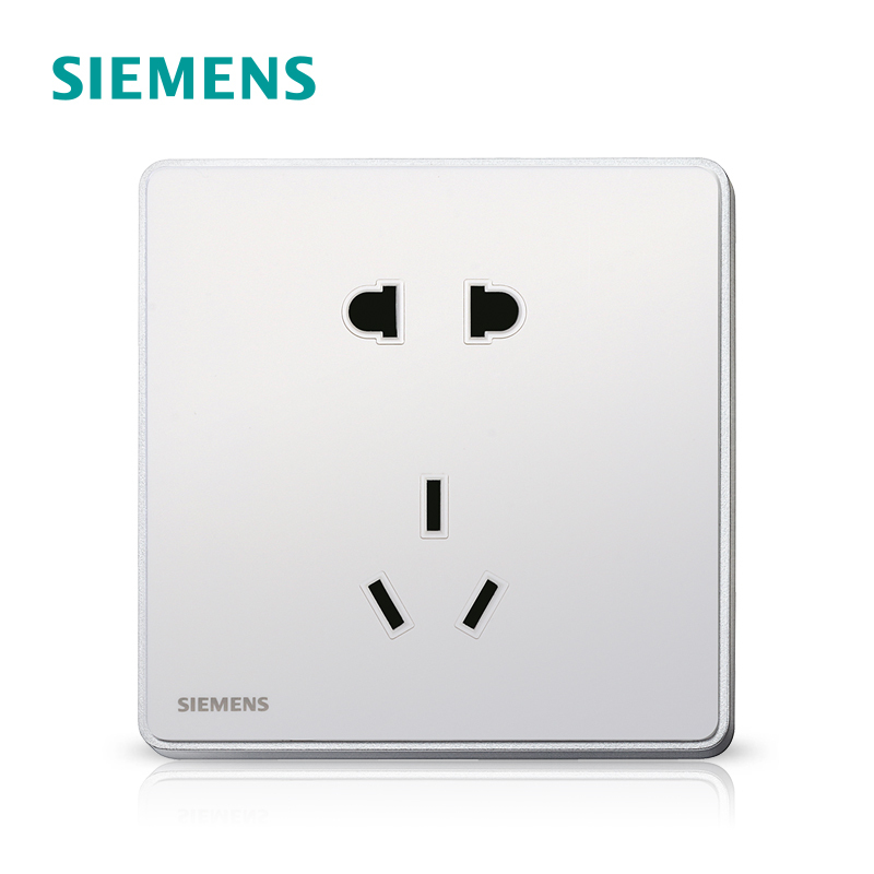 西门子(SIEMENS)开关插座 睿致钛银系列10A五孔电源插座5UB81143NC02