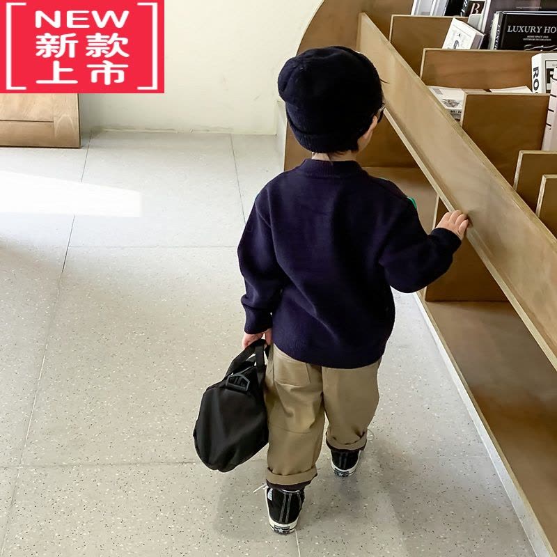 可莉允萌萌哒童装2022秋冬装儿童刺绣针织毛衣男童宝宝新款保暖上衣潮图片