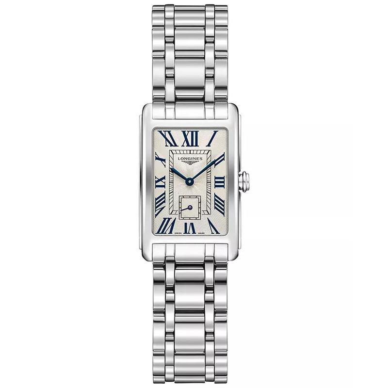 浪琴(LONGINES)瑞士长ines女士石英手表矩形表盘不锈钢表带小方表