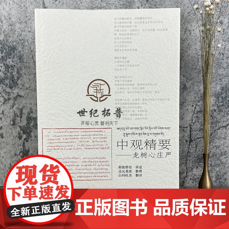正版 中观精要 龙树心庄严(汉藏双语)根敦群培/讲述 达瓦桑波/整理 白玛旺杰/翻译 中国藏学出版社高清大图