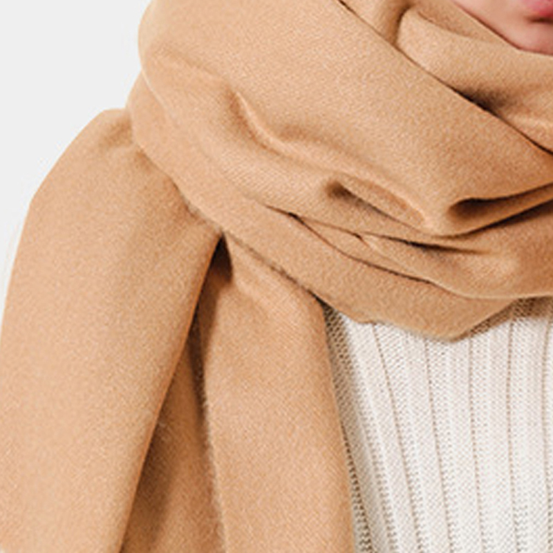 语素生活围巾驼色女款