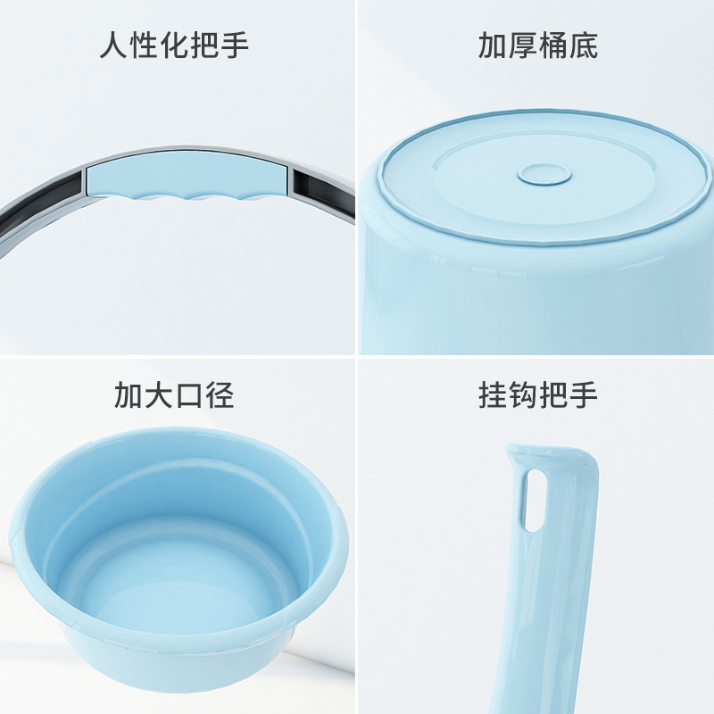 家用储水桶加厚塑料大水桶手提大号圆桶学生宿舍用耐摔洗衣桶脸盆高清大图