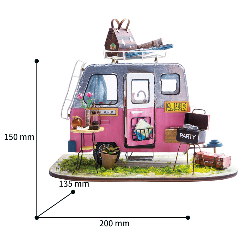 若态若来diy迷你小屋 手工制作拼装小房子模型玩具创意儿童拼插拼图男生女生生日礼物 DGM04可爱出逃