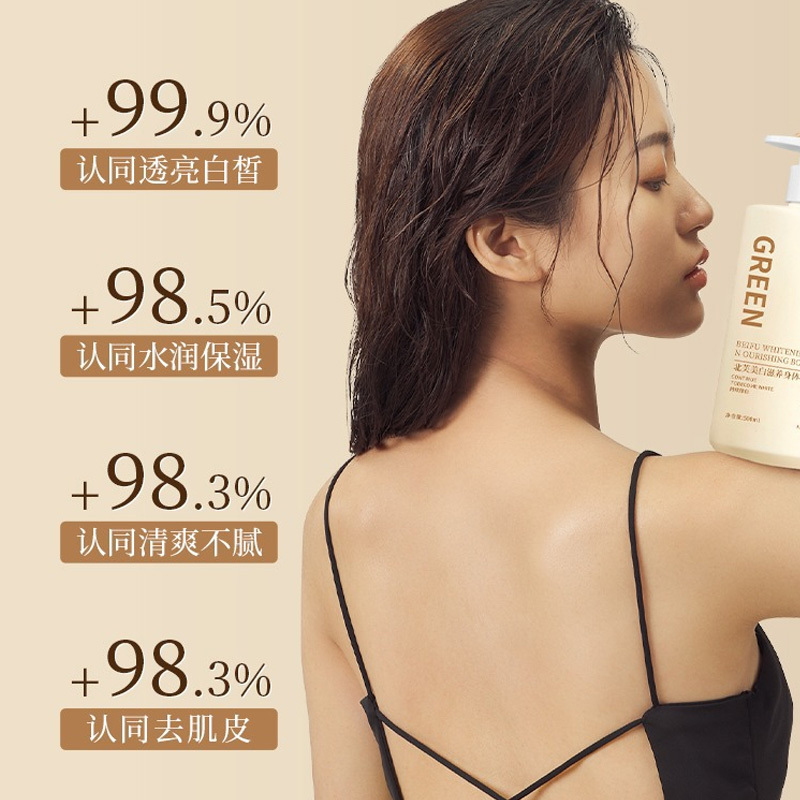 七绿两瓶装美白身体乳体膜全身冷白皮烟酰胺非去鸡皮保湿夏季清爽持久留香女生日常所需