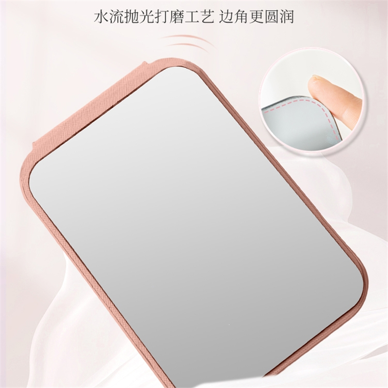 折叠小镜子米魁化妆镜随身桌面可立学生宿舍梳妆台式迷你便携家用手持