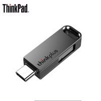 联想（thinkplus）USB3.0 三合一U盘 可接Typc-C 三接口设计 手机电脑两用 MU100深灰色 64G