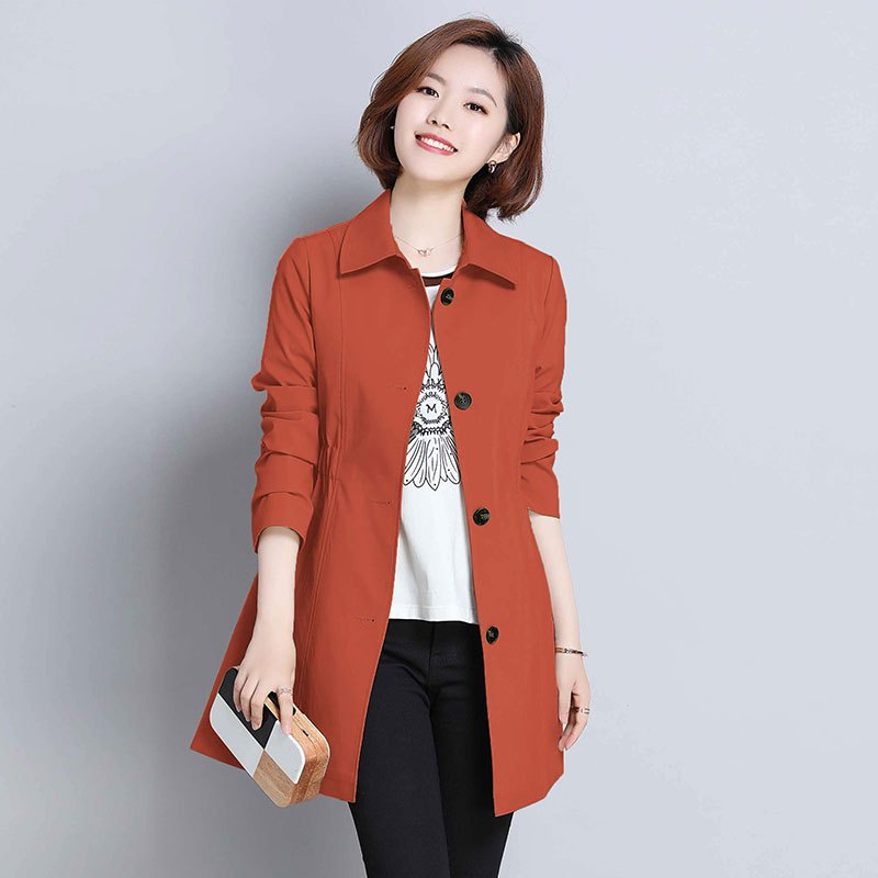 suntek女士风衣 suntek风衣2021年新款春季中长款洋气中年妈妈春装