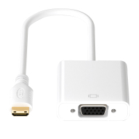 酷比客(L-CUBIC) Mini HDMI转VGA线+音频线白色0.2M LCAVMHVAW (单位:根)