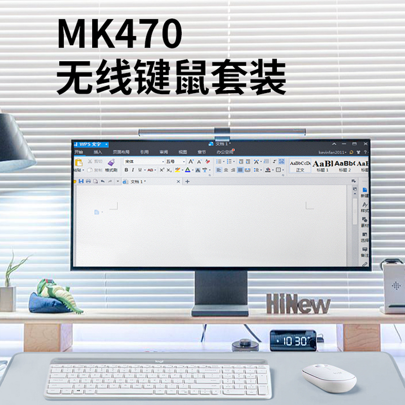 罗技(Logitech)MK470无线键鼠套装-白色