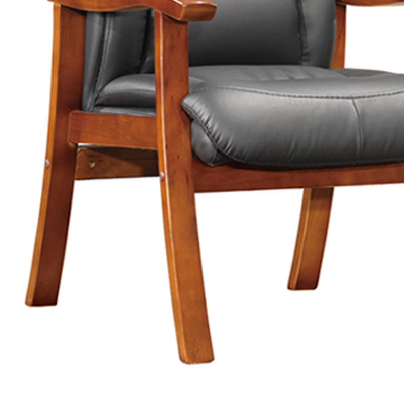 臻远ZY-7608办公会议椅办公皮椅电脑椅 黑西皮高清大图