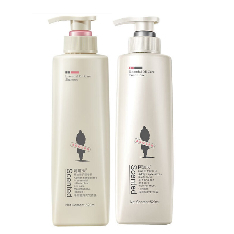 阿道夫(ADOLPH) 精油香护理专研洗发香乳(净屑舒爽)520ml+精油香护理专研护发素(精萃修护)520ml