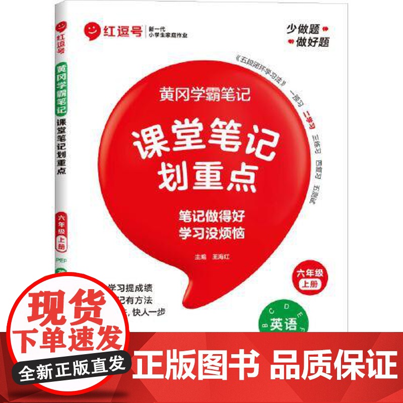 荣恒教育 25秋 RJ 教材笔记 六6上英语(红逗号) 河南大学出版社高清大图