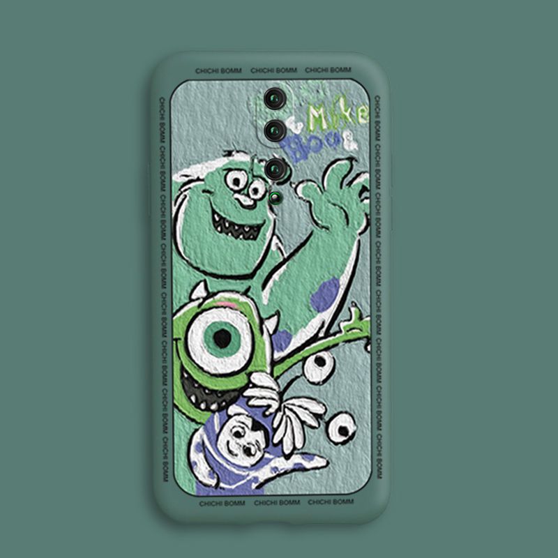 OPPOReno2手机壳液态硅胶OPPOReno2z保护套RenoZ男女新款油画怪物 OPPO RenoZ 暗夜绿-油画