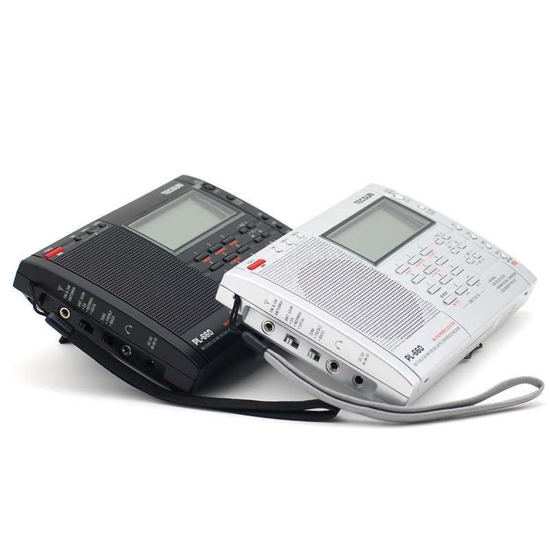 德生收音机 PL-660全波段数字调谐立体声钟控充电收音机 黑色