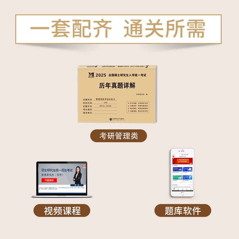 2025MBA199管综真题+英语二 [正版]2025新版考研英语二管理类联考综合能力历年真题含课程2015-2024年高清大图