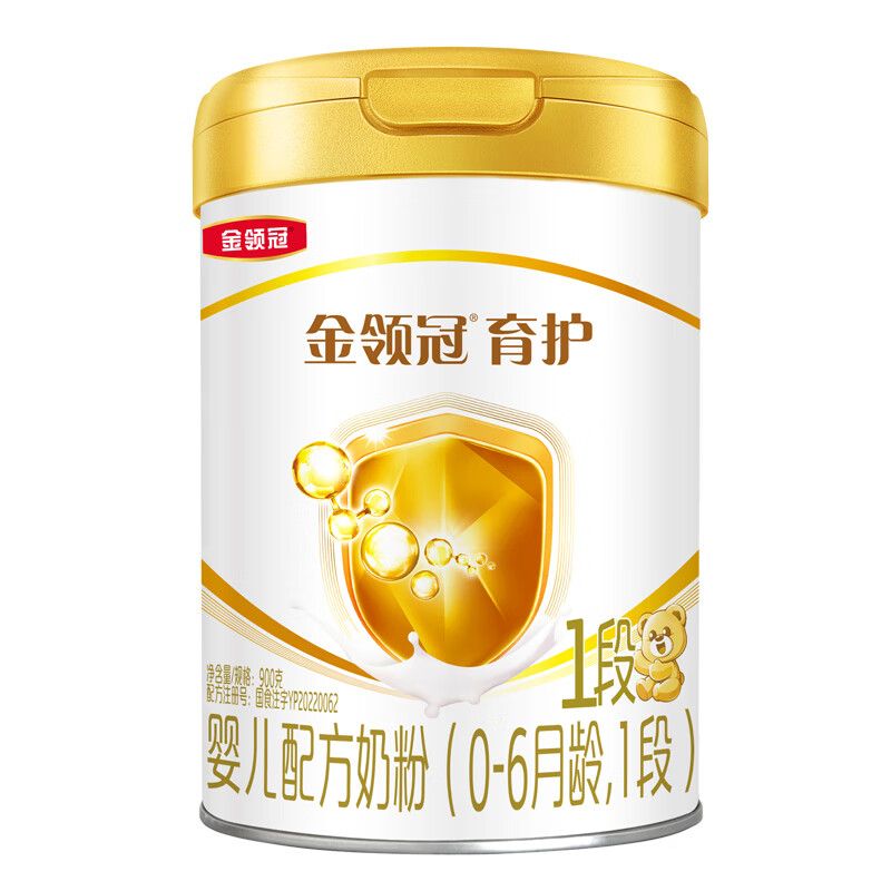 伊利(YILI)金领冠育护婴儿配方奶粉 1段(0-6个月适用) 900g罐装(新旧包装随机发货)高清大图