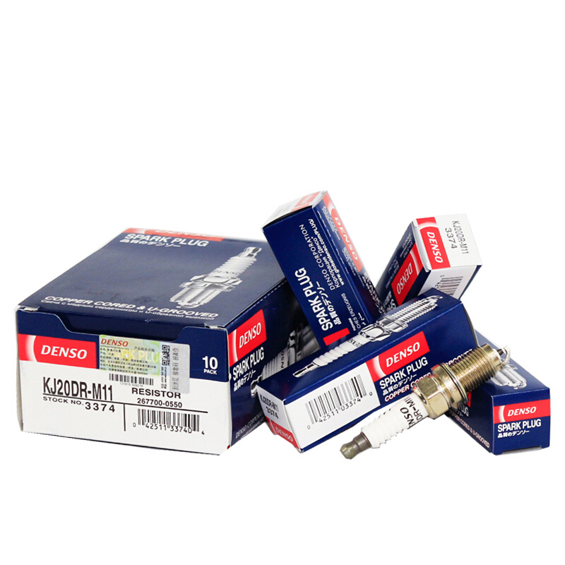 电装(DENSO)镍合金火花塞KJ20DR-M11适配奥迪/雅阁/朗逸/速腾/宝来/CR-V/波罗/帕萨特(4支装)