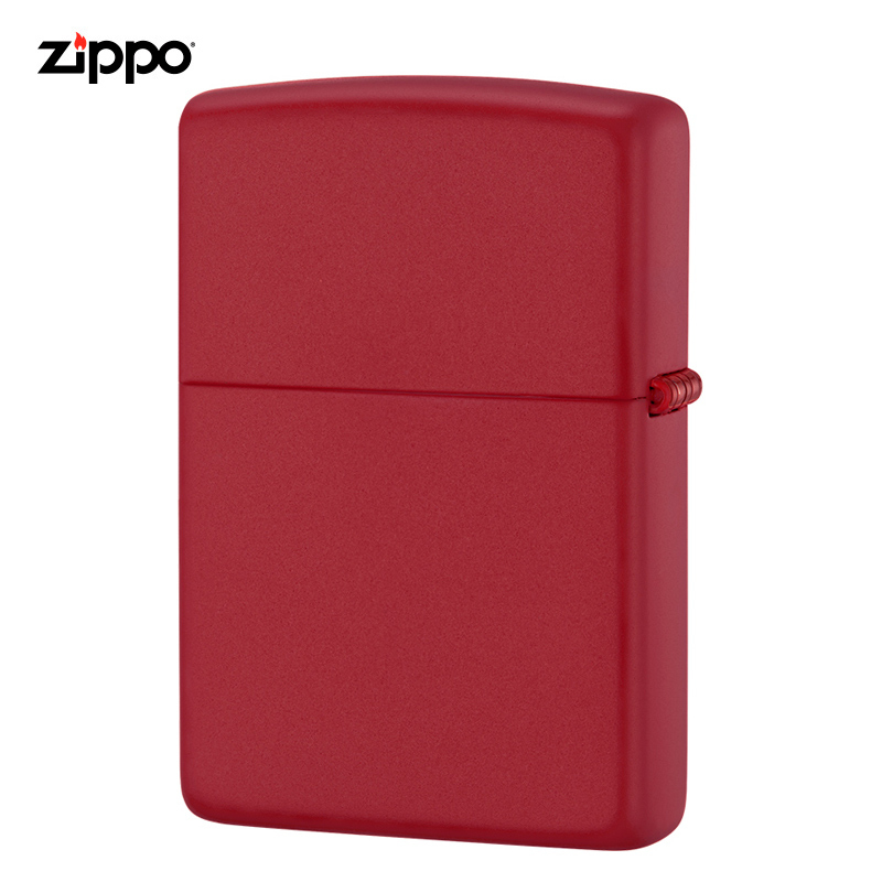 ZIPPO芝宝打火机红哑漆礼盒套装ZIPPO芝宝正版打火机 煤油 防风ZCBEC-62