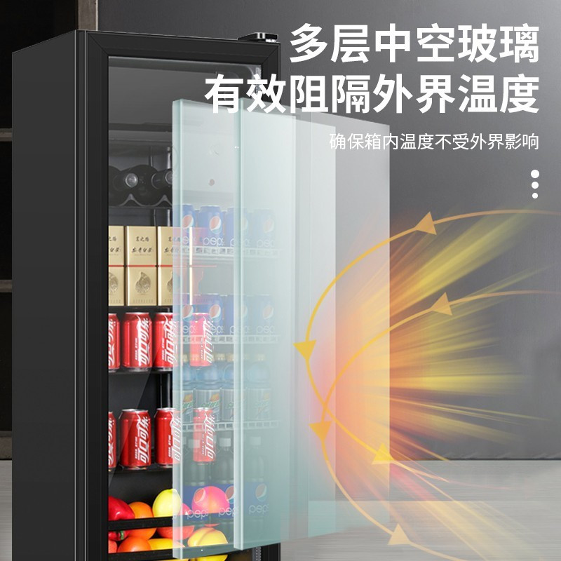 美菱冰吧家用商用迷你单门冰箱小型酒柜冷藏柜恒温玻璃展示柜茶叶保鲜小型冰吧出租房家用