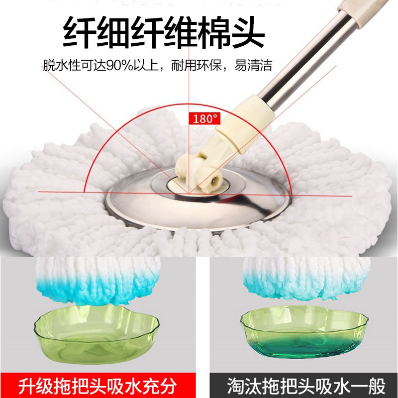 旋转拖把拖地桶自动脱水家用带桶拖布桶甩干一拖净拖把杆旋转通用高清大图