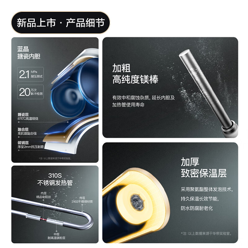 华帝(vatti)电热水器80升储水式家用 一级能效节能 3200w变频速热 安全出水 DDF80-i14025