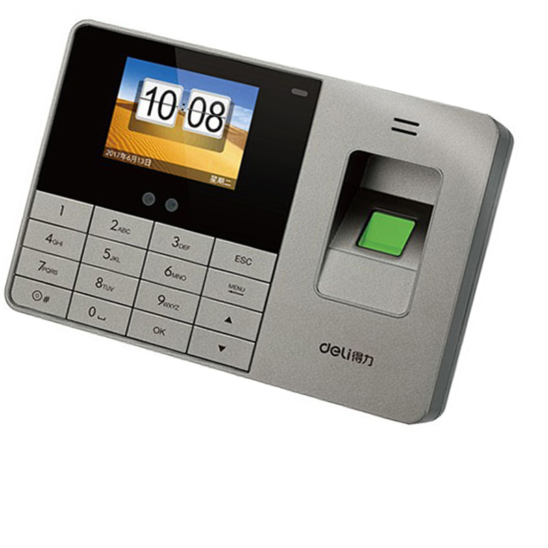 得力 T905 人脸指纹考勤机打卡机 自动生成报表高清大图