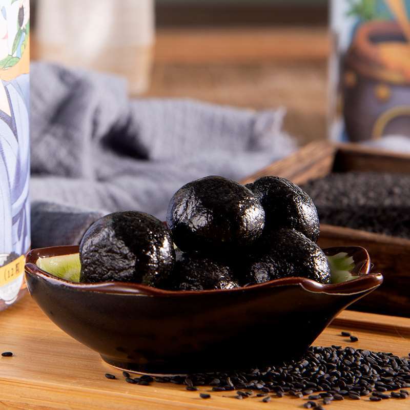 black sesame)黒养黒黑芝麻丸126g*2盒装手工糕点孕妇高钙零食