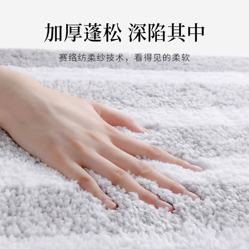 幸福派 卫生间长毛绒地垫浴室门口吸水脚垫厕所防滑地毯门垫进门垫子洗手间蛋糕绒卫生间地垫门垫速干脚垫厕所防滑地毯洗手间垫子图片