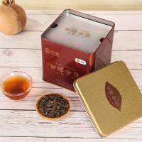 中茶湖南安化黑茶手筑茯砖茶 甘醇金茯182g铁罐装