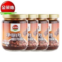 金菜地220g*4瓶瘦肉酱黄豆辣酱拌饭意大利面火锅底料安徽特产包邮