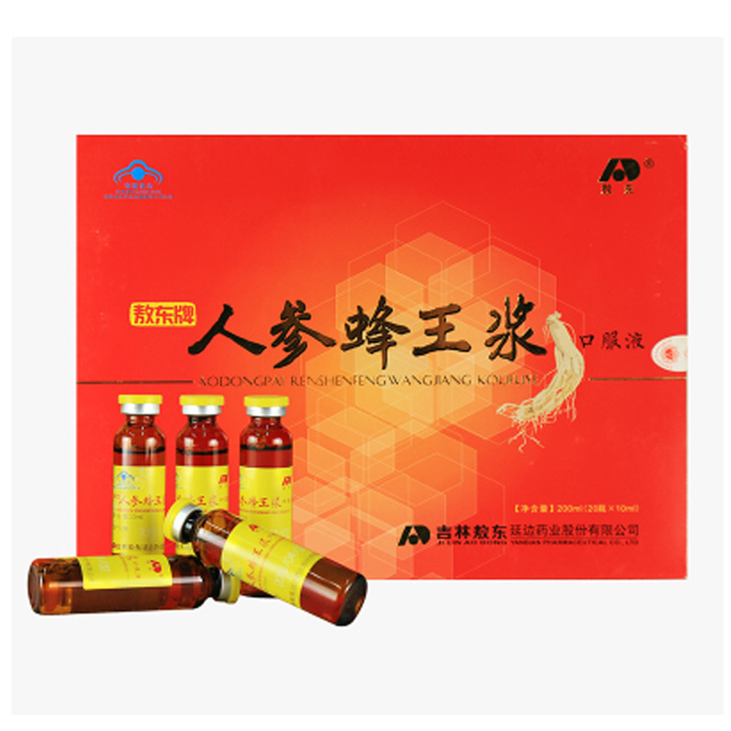 吉林敖东 敖东牌人参蜂王浆口服液 200ml(10ml*20支) 罐装