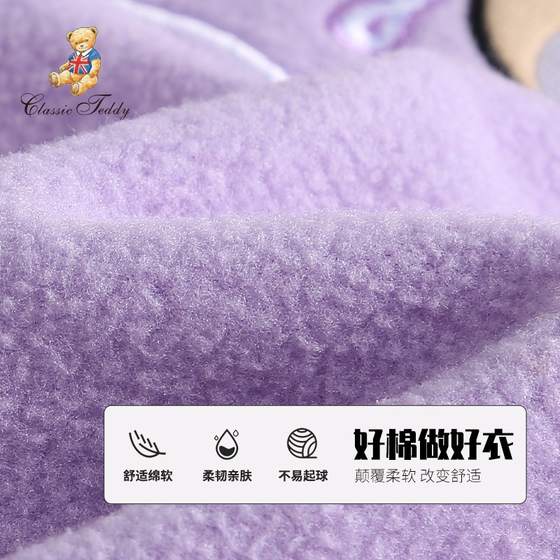 精典泰迪女童加厚摇粒绒外套秋冬装拉链上衣衣服宝宝新款