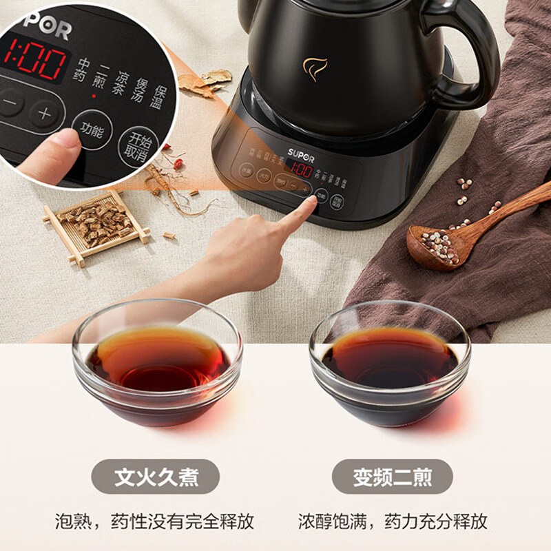 苏泊尔(SUPOR)3L煎药壶中药壶药膳两用煲养生壶全自动家用智能预约600W变频二煎大功率陶瓷分体式SW-30Y09高清大图
