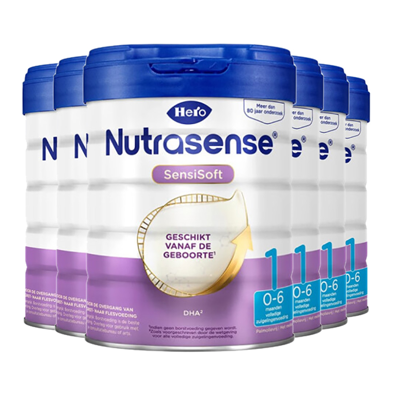 有效期到26年9月-六罐装-Hero Baby天赋力荷兰白金版1段新包装0-6个月800g婴幼儿配方奶粉 原装进口